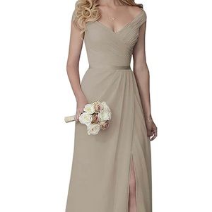 Women's Off The Shoulder Bridesmaid Dress